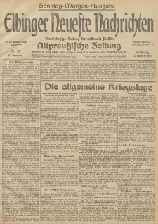 Elbinger Neueste Nachrichten, Nr.37 Sonntag 07 Februar 1915 67. Jahrgang