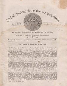 Globus. Illustrierte Zeitschrift für Länder...Bd. XXII, Nr.17, November 1872