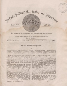 Globus. Illustrierte Zeitschrift für Länder...Bd. XXII, Nr.23, Dezember 1872