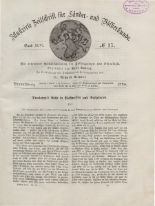 Globus. Illustrierte Zeitschrift für Länder...Bd. XLVI, Nr.17, 1884