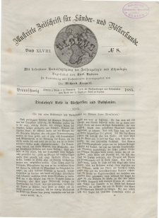 Globus. Illustrierte Zeitschrift für Länder...Bd. XLVIII, Nr.8, 1885