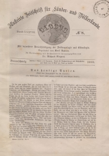 Globus. Illustrierte Zeitschrift für Länder...Bd. XXXVIII, Nr.8, 1880