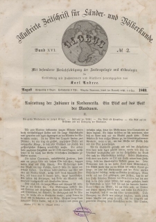 Globus. Illustrierte Zeitschrift für Länder...Bd. XVI, Nr.2, August, 1869