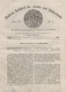 Globus. Illustrierte Zeitschrift für Länder...Bd. XVI, Nr.3, August, 1869