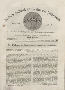 Globus. Illustrierte Zeitschrift für Länder...Bd. XVI, Nr.6, September, 1869