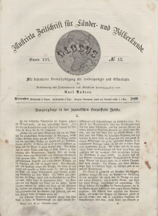 Globus. Illustrierte Zeitschrift für Länder...Bd. XVI, Nr.13, November, 1869