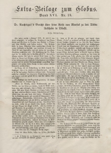 Globus. Illustrierte Zeitschrift für Länder...(Extra Beilage) Bd. XVI, Nr.18, Dezember, 1869