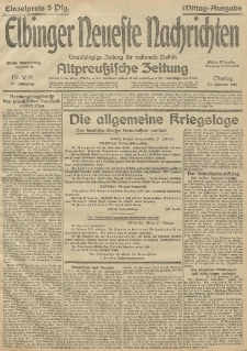 Elbinger Neueste Nachrichten, Nr.52 Montag 22 Februar 1915 67. Jahrgang