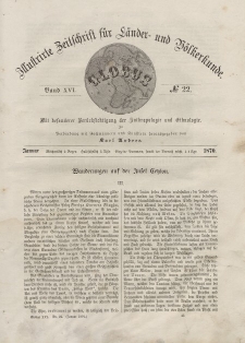 Globus. Illustrierte Zeitschrift für Länder...Bd. XVI, Nr.22, Januar, 1870