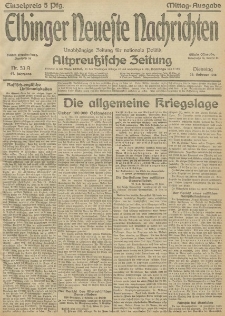 Elbinger Neueste Nachrichten, Nr.53 Dienstag 23 Februar 1915 67. Jahrgang