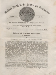 Globus. Illustrierte Zeitschrift für Länder...Bd. XX, Nr.5, 1871
