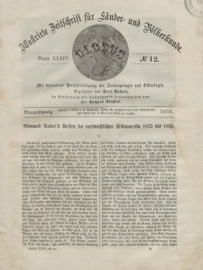 Globus. Illustrierte Zeitschrift für Länder...Bd. XXXIV, Nr.12, 1878