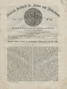 Globus. Illustrierte Zeitschrift für Länder...Bd. XXXIV, Nr.12, 1878