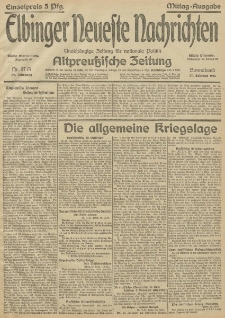 Elbinger Neueste Nachrichten, Nr.57 Sonnabend 27 Februar 1915 67. Jahrgang