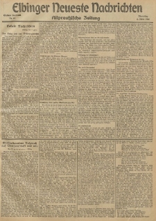 Elbinger Neueste Nachrichten, Nr.60 Dienstag 2 März 1915 67. Jahrgang