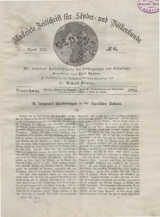 Globus. Illustrierte Zeitschrift für Länder...Bd. XLI, Nr.6, 1882