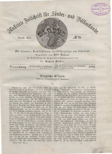 Globus. Illustrierte Zeitschrift für Länder...Bd. XLI, Nr.9, 1882