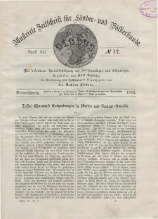 Globus. Illustrierte Zeitschrift für Länder...Bd. XLI, Nr.17, 1882