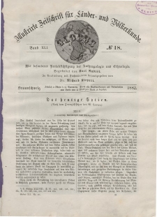 Globus. Illustrierte Zeitschrift für Länder...Bd. XLI, Nr.18, 1882