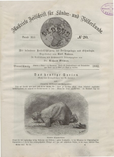 Globus. Illustrierte Zeitschrift für Länder...Bd. XLI, Nr.20, 1882