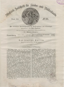 Globus. Illustrierte Zeitschrift für Länder...Bd. XLI, Nr.23, 1882