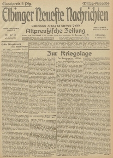 Elbinger Neueste Nachrichten, Nr.67 Dienstag 9 März 1915 67. Jahrgang