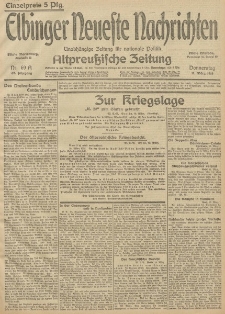 Elbinger Neueste Nachrichten, Nr.69 Donnerstag 11 März 1915 67. Jahrgang