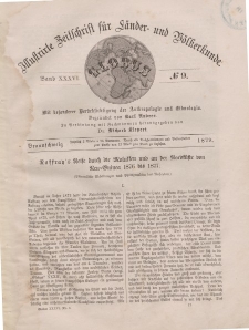 Globus. Illustrierte Zeitschrift für Länder...Bd. XXXVI, Nr.9, 1879