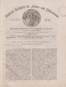 Globus. Illustrierte Zeitschrift für Länder...Bd. XXXVI, Nr.17, 1879
