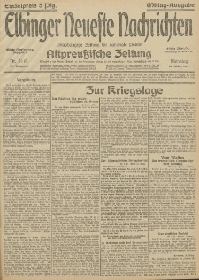 Elbinger Neueste Nachrichten, Nr.74 Dienstag 16 März 1915 67. Jahrgang