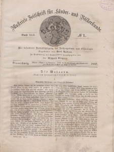 Globus. Illustrierte Zeitschrift für Länder...Bd. XLII, Nr.1, 1882