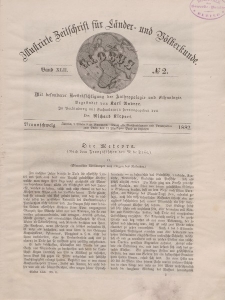 Globus. Illustrierte Zeitschrift für Länder...Bd. XLII, Nr.2, 1882