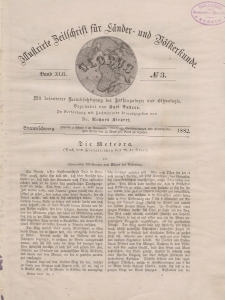 Globus. Illustrierte Zeitschrift für Länder...Bd. XLII, Nr.3, 1882