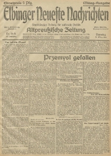 Elbinger Neueste Nachrichten, Nr.81 Dienstag 23 März 1915 67. Jahrgang