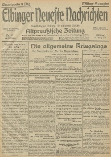 Elbinger Neueste Nachrichten, Nr.87 Montag 29 März 1915 67. Jahrgang