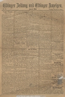 Elbinger Zeitung und Elbinger Anzeigen, Nr. 36 Dienstag 12. Februar 1895