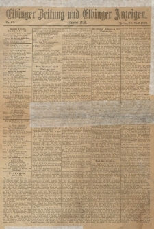 Elbinger Zeitung und Elbinger Anzeigen, Nr. 87 Freitag 12. April 1895