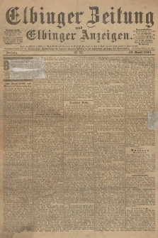Elbinger Zeitung und Elbinger Anzeigen, Nr. 97 Freitag 26. April 1895