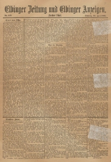 Elbinger Zeitung und Elbinger Anzeigen, Nr. 145 Sonntag 23. Juni 1895