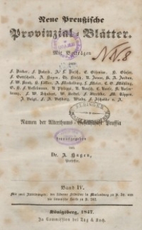 Neue Preussische Provinzial-Blätter, Bd. IV, 1847