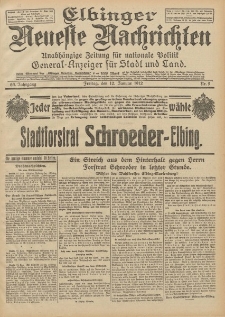 Elbinger Neueste Nachrichten, Nr. 9 Freitag 12 Januar 1912 64. Jahrgang