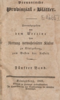 Preussische Provinzial-Blätter, Bd. V, 1831
