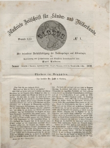 Globus. Illustrierte Zeitschrift für Länder...Bd. XXI, Nr.1, Januar 1872