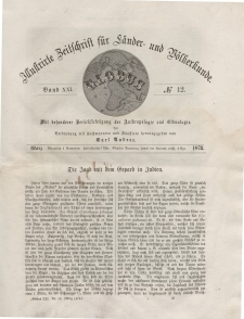 Globus. Illustrierte Zeitschrift für Länder...Bd. XXI, Nr.12, März 1872