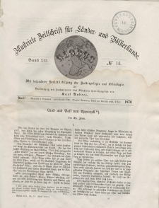Globus. Illustrierte Zeitschrift für Länder...Bd. XXI, Nr.14, April 1872