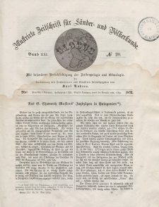 Globus. Illustrierte Zeitschrift für Länder...Bd. XXI, Nr.20, Mai 1872