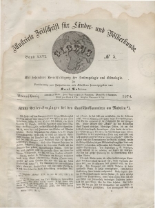 Globus. Illustrierte Zeitschrift für Länder...Bd. XXV, Nr.5, 1874