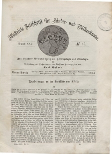 Globus. Illustrierte Zeitschrift für Länder...Bd. XXV, Nr.15, 1874
