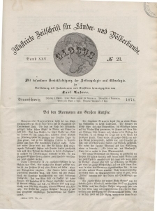 Globus. Illustrierte Zeitschrift für Länder...Bd. XXV, Nr.23, 1874
