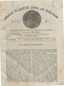Globus. Illustrierte Zeitschrift für Länder...Bd. XXX, Nr.1, 1876